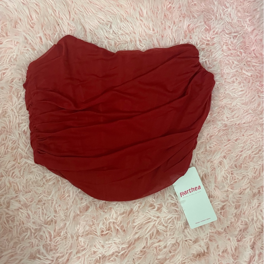 Bustier top red
